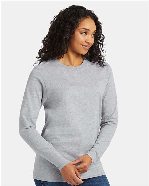 Custom Embroidered Hanes Perfect-T Long Sleeve T-Shirt 498L