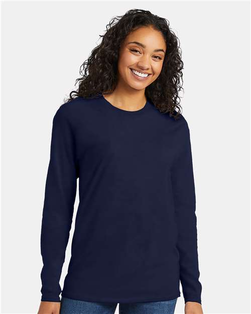 Custom Embroidered Hanes Perfect-T Long Sleeve T-Shirt 498L
