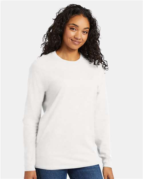 Custom Embroidered Hanes Perfect-T Long Sleeve T-Shirt 498L