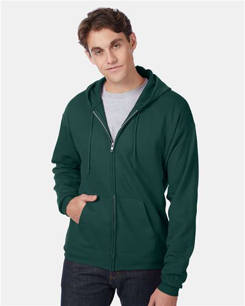 Custom Embroidered Hanes Ecosmart® Full-Zip Hooded Sweatshirt P180