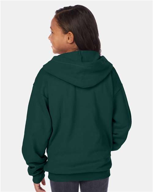 Hanes EcoSmart® Youth Full-Zip Hooded Sweatshirt P480