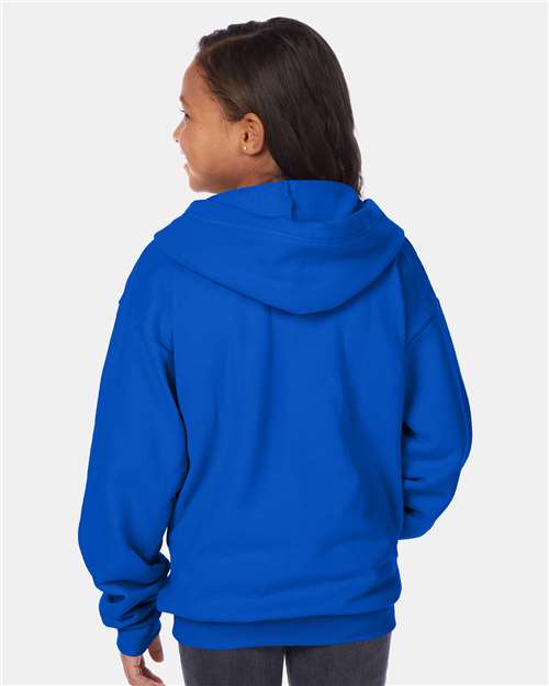 Hanes EcoSmart® Youth Full-Zip Hooded Sweatshirt P480