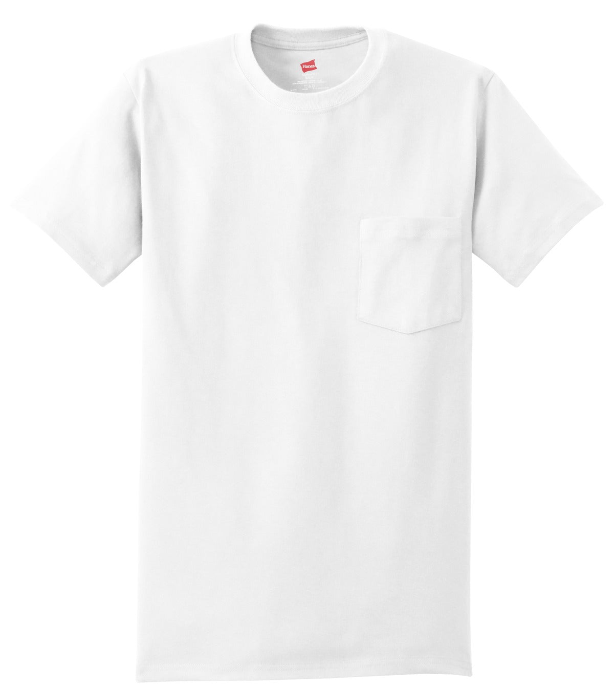 Hanes - Authentic 100% Cotton T-Shirt with Pocket. 5590