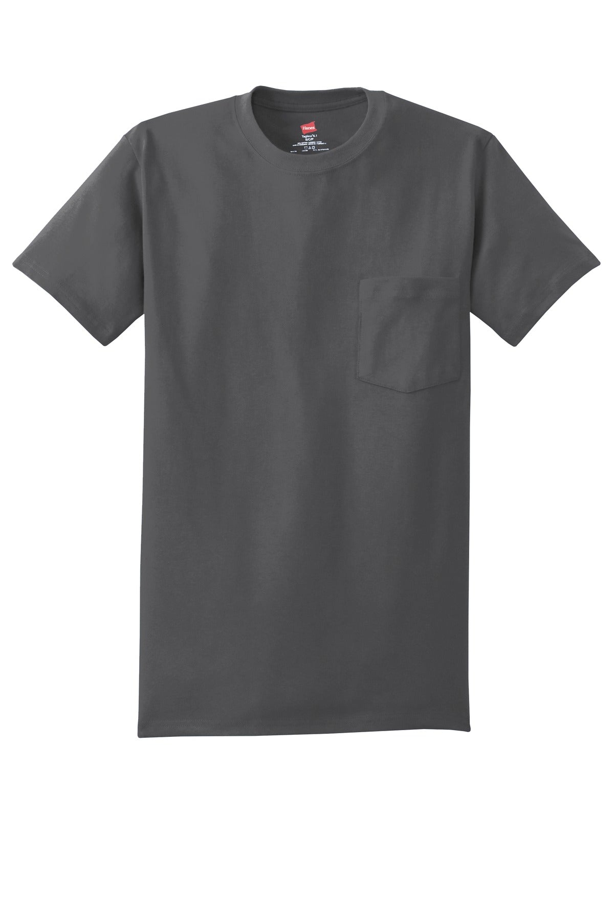 Hanes - Authentic 100% Cotton T-Shirt with Pocket. 5590