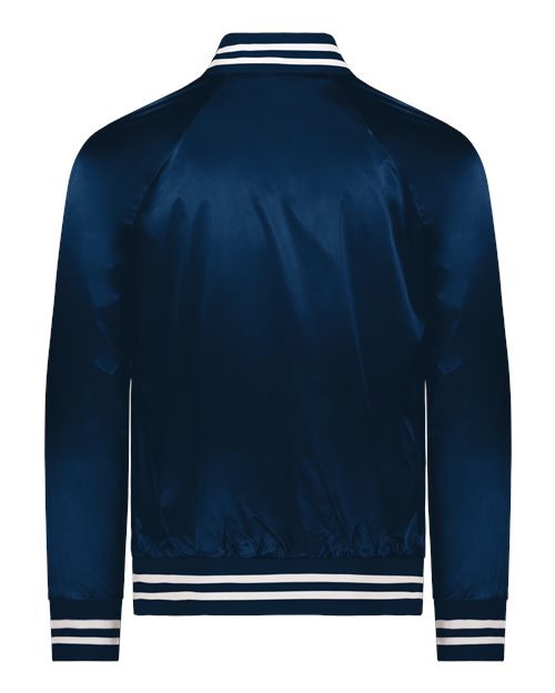 Augusta Sportswear Satin Baseball Jacket Striped Trim 3610