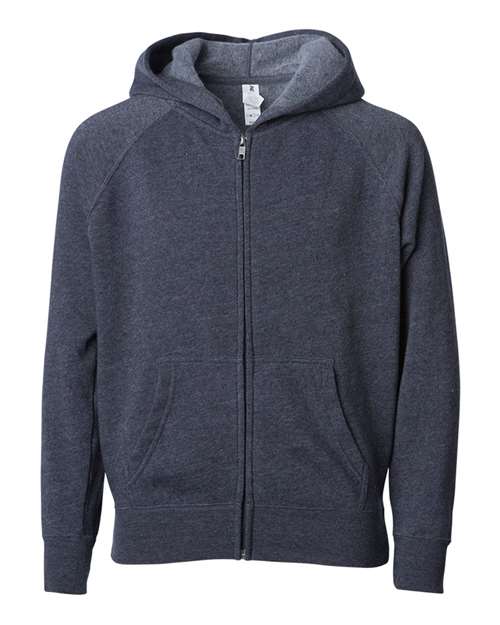 Independent Trading Co. Youth Lightweight Special Blend Raglan Zip Hood PRM15YSBZ Custom Embroidered Business Logo