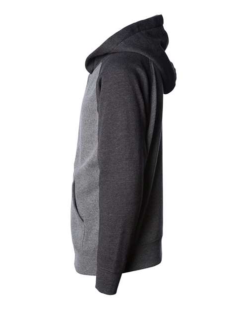 Independent Trading Co. Youth Lightweight Special Blend Raglan Zip Hood PRM15YSBZ Custom Embroidered Business Logo