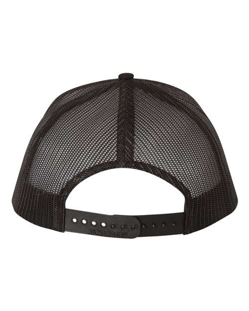 Richardson Snapback Trucker Cap 112 White Custom Embroidered Business Logo