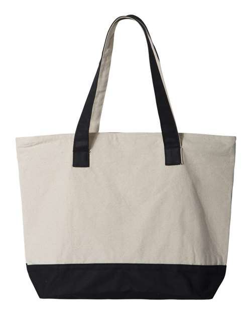 Q-Tees Non-Woven Tote Bag Q126300 Custom Embroidered Business Logo