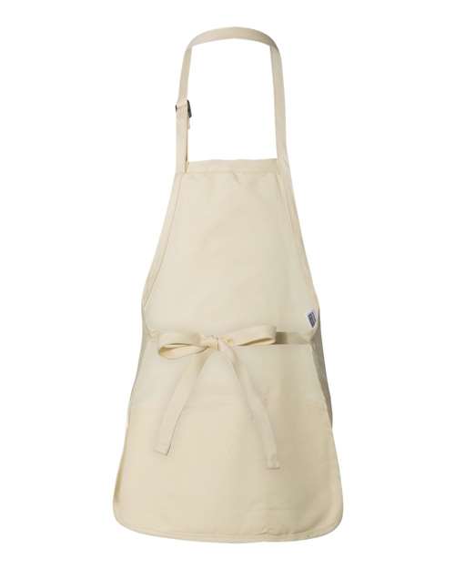 Q-Tees Full-Length Apron with Pouch Pocket Q4250 Custom Embroidered Business Logo