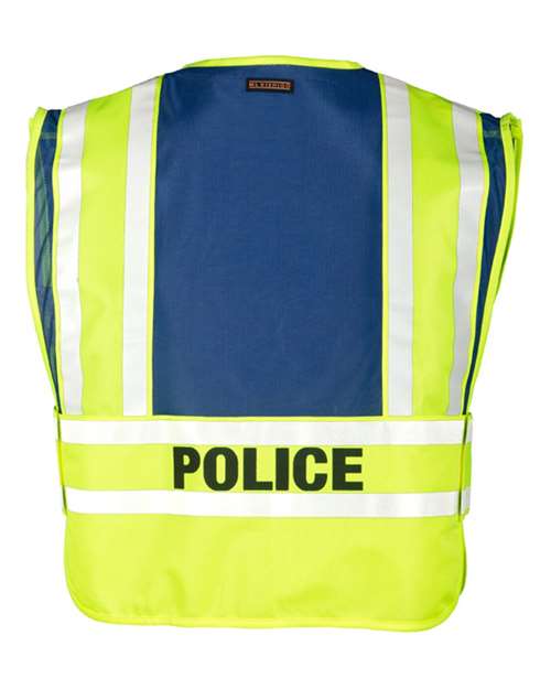 Custom EmbroideredKishigo Unisex Police Vest 5962 Lime/ Blue