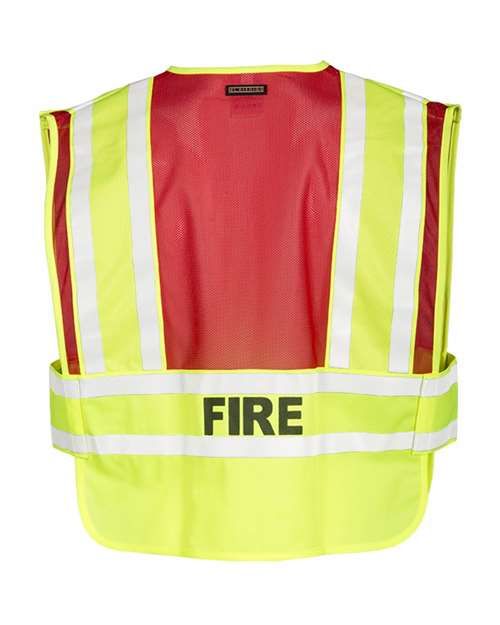Custom EmbroideredKishigo Unisex Fire Vest 5963 Lime/ Red
