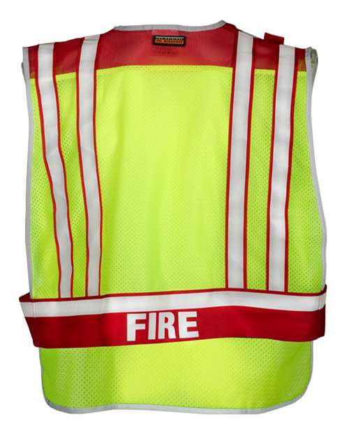Custom EmbroideredKishigo Unisex Fire Vest 5980 Lime/ Red