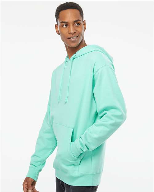 Independent Trading Co. Midweight Hooded Sweatshirt SS4500 Mint Custom Embroidered Business Logo