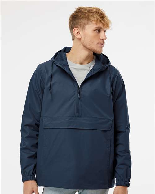 Custom Embroidered Independent Trading Co. Nylon Anorak EXP94NAW