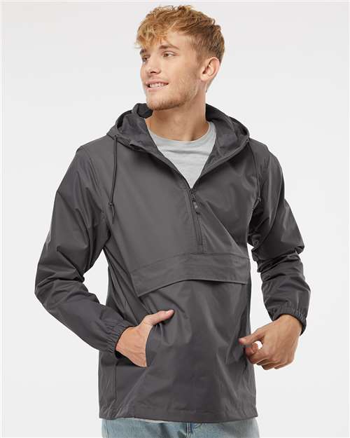 Custom Embroidered Independent Trading Co. Nylon Anorak EXP94NAW