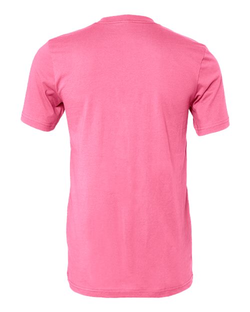 BELLA + CANVAS Jersey Tee 3001 Charity Pink Custom Embroidered Business Logo