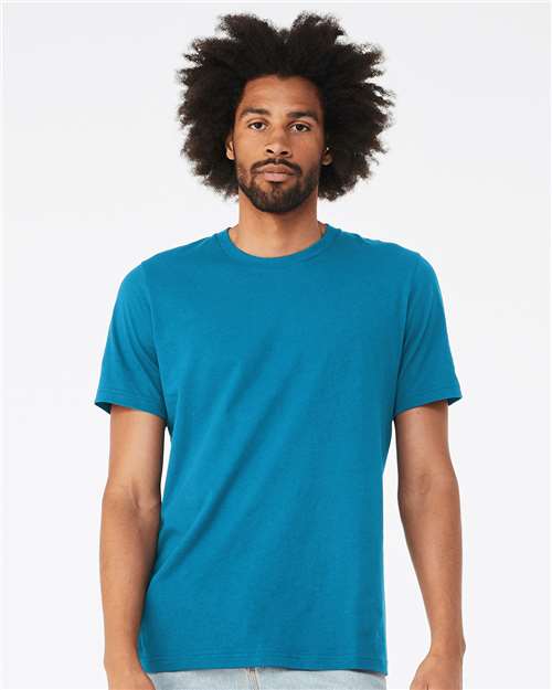 Custom Embroidered BELLA + CANVAS Jersey Tee 3001 Electric Blue