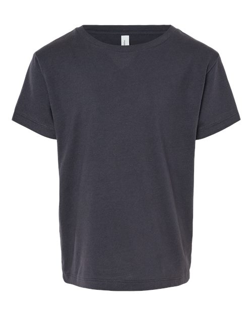BELLA + CANVAS Toddler Jersey Tee 3001T Dark Grey Custom Embroidered Business Logo
