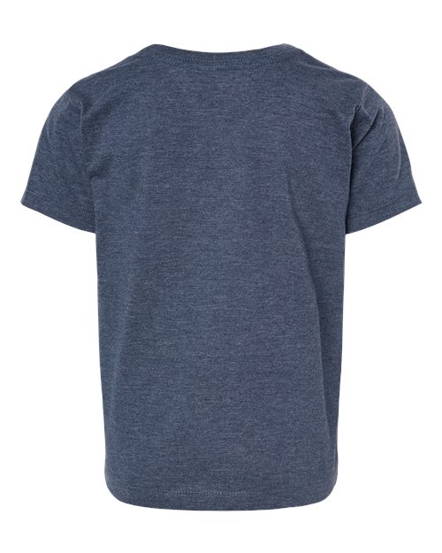 BELLA + CANVAS Toddler Jersey Tee 3001T Heather Navy Custom Embroidered Business Logo