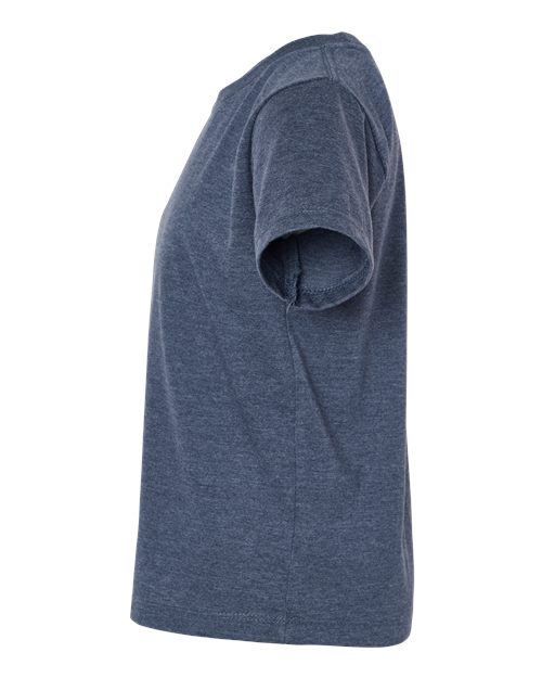 BELLA + CANVAS Toddler Jersey Tee 3001T Heather Navy Custom Embroidered Business Logo