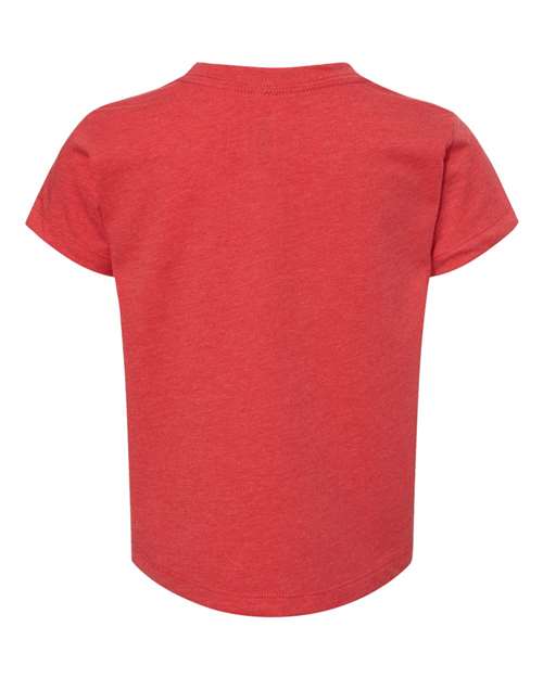 BELLA + CANVAS Toddler Jersey Tee 3001T Heather Navy Custom Embroidered Business Logo
