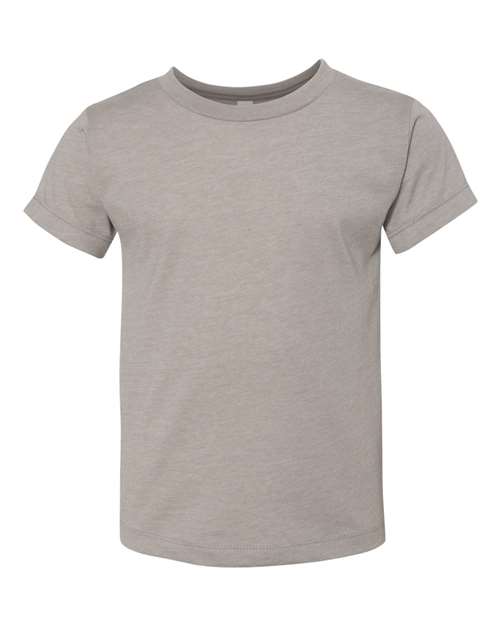 BELLA + CANVAS Toddler Jersey Tee 3001T Heather Stone Custom Embroidered Business Logo