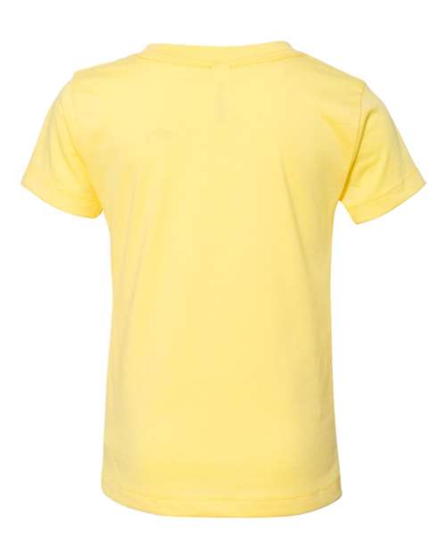BELLA + CANVAS Toddler Jersey Tee 3001T Yellow Custom Embroidered Business Logo