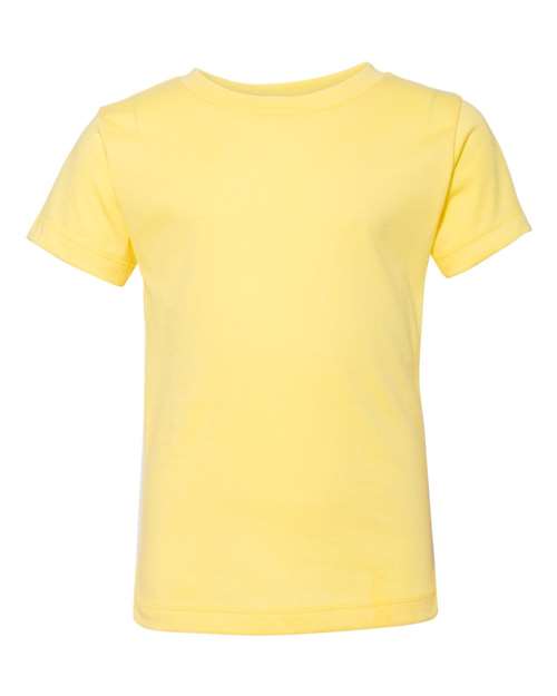 BELLA + CANVAS Toddler Jersey Tee 3001T Yellow Custom Embroidered Business Logo