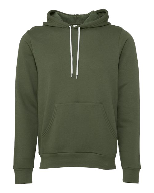 BELLA + CANVAS Sponge Fleece Hoodie 3719 Mauve Custom Embroidered Business Logo