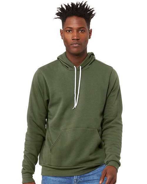 BELLA + CANVAS Sponge Fleece Hoodie 3719 Mauve Custom Embroidered Business Logo