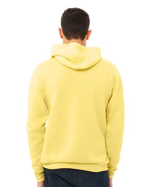 BELLA + CANVAS Sponge Fleece Hoodie 3719 Yellow Custom Embroidered Business Logo