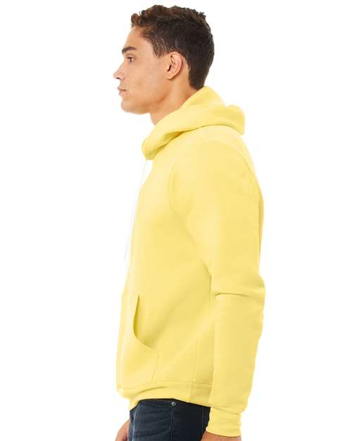 BELLA + CANVAS Sponge Fleece Hoodie 3719 Yellow Custom Embroidered Business Logo