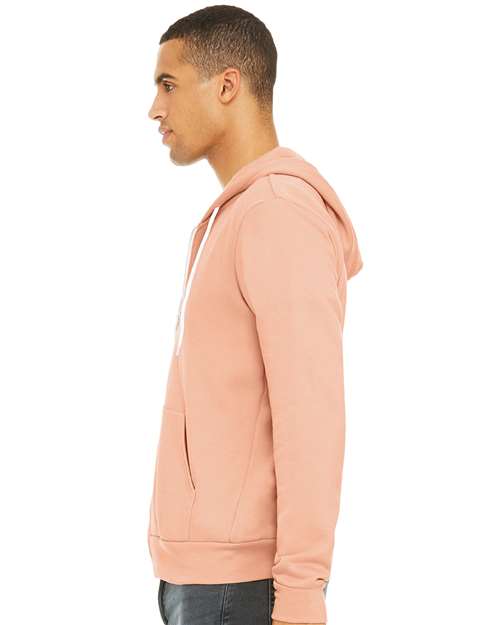 BELLA + CANVAS Sponge Fleece Full-Zip Hoodie 3739 Peach