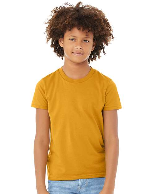 BELLA + CANVAS Youth Jersey Tee 3001Y Mint Custom Embroidered Business Logo