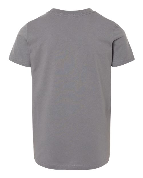 BELLA + CANVAS Youth Jersey Tee 3001Y Storm Custom Embroidered Business Logo