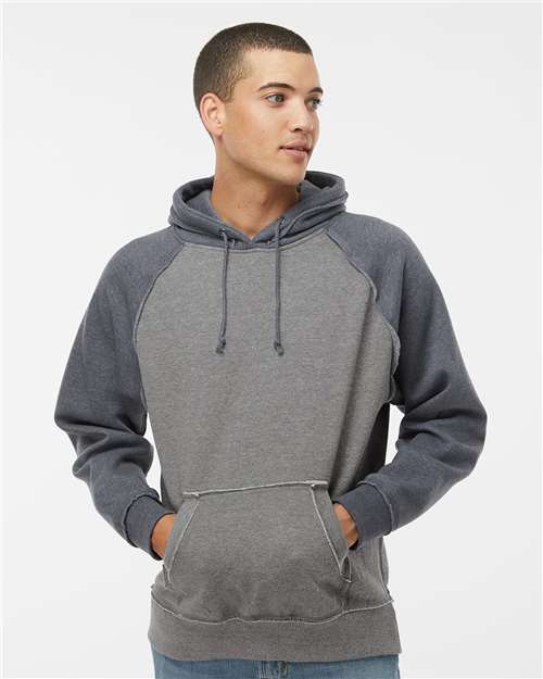 Custom Embroidered J. America Vintage Heather Hooded Sweatshirt 8885