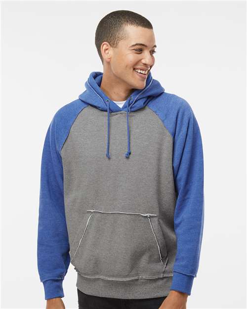 Custom Embroidered J. America Vintage Heather Hooded Sweatshirt 8885