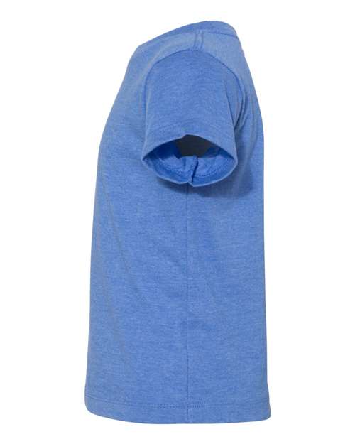 BELLA + CANVAS Toddler Jersey Tee 3001T Heather Columbia Blue Custom Embroidered Business Logo