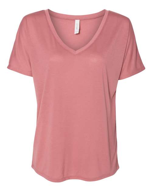 BELLA + CANVAS Women’s Slouchy V-Neck Tee 8815 Custom Embroidered Business Logo