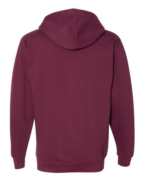 Independent Trading Co. Midweight Full-Zip Hooded Sweatshirt SS4500Z Gunmetal Heather Custom Embroidered Business Logo