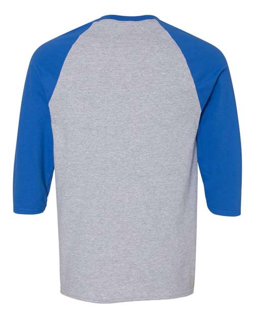 Gildan Heavy Cotton™ Raglan Three-Quarter Sleeve T-Shirt 5700 Custom Embroidered Business Logo