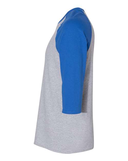 Gildan Heavy Cotton™ Raglan Three-Quarter Sleeve T-Shirt 5700 Custom Embroidered Business Logo