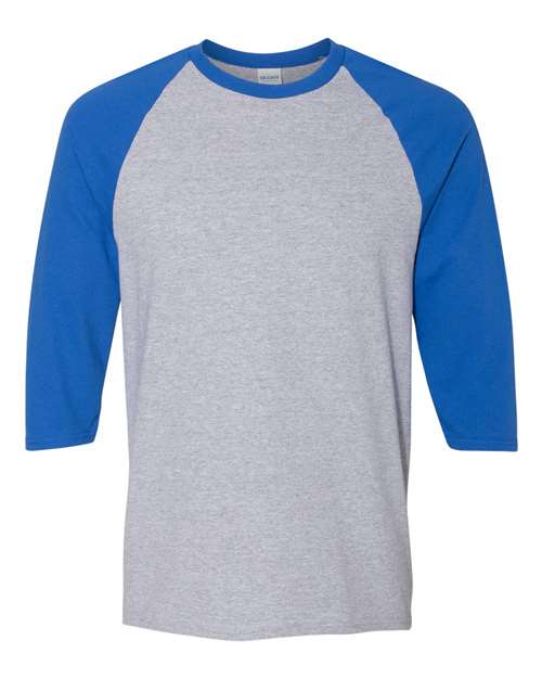 Gildan Heavy Cotton™ Raglan Three-Quarter Sleeve T-Shirt 5700 Custom Embroidered Business Logo