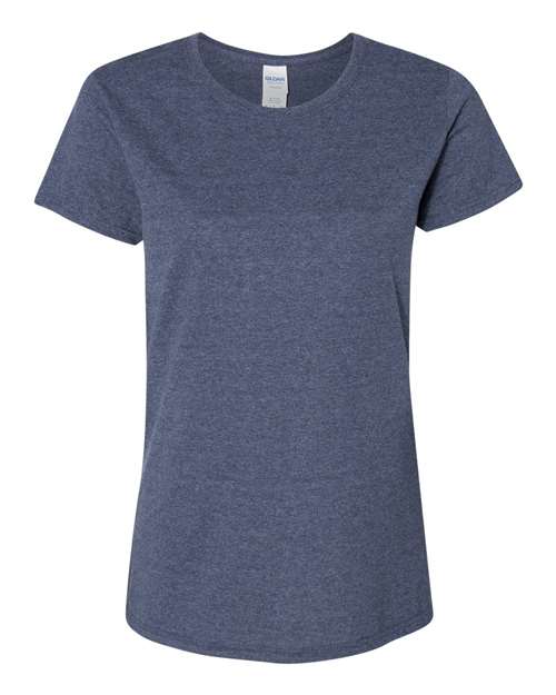 Gildan Heavy Cotton™ Women’s T-Shirt 5000L Heather Navy Custom Embroidered Business Logo