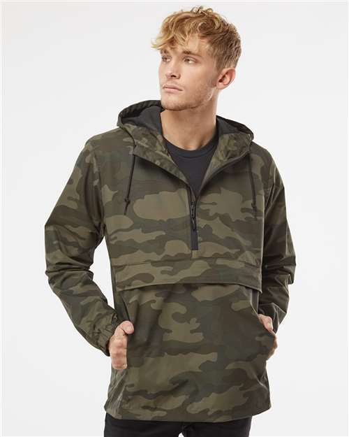 Custom Embroidered Independent Trading Co. Nylon Anorak EXP94NAW