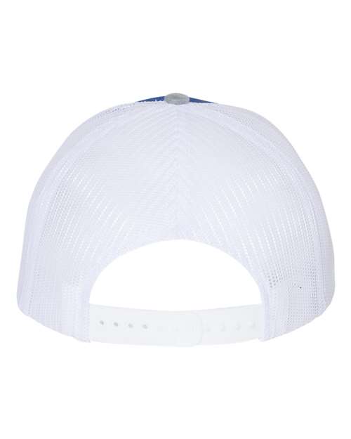 Richardson Snapback Trucker Cap 112 Royal/ White/ Heather Grey Custom Embroidered Business Logo