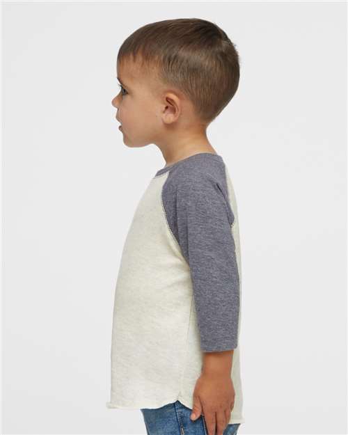 Rabbit Skins Toddler Baseball Fine Jersey Three-Quarter Sleeve Tee 3330
