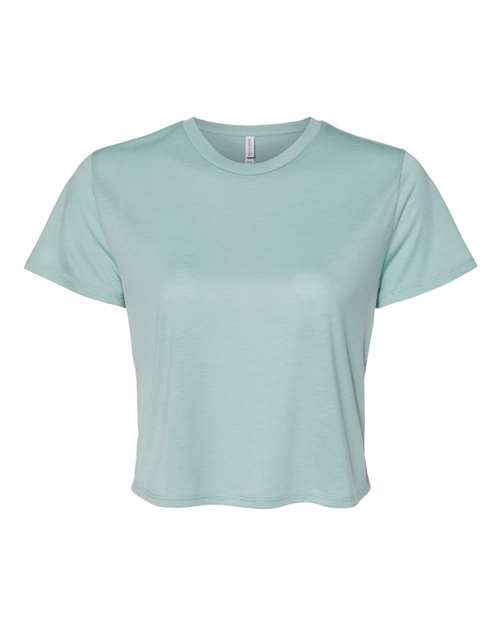 BELLA + CANVAS Women’s Flowy Crop Tee 8882 Custom Embroidered Business Logo
