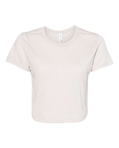 BELLA + CANVAS Women’s Flowy Crop Tee 8882 Custom Embroidered Business Logo
